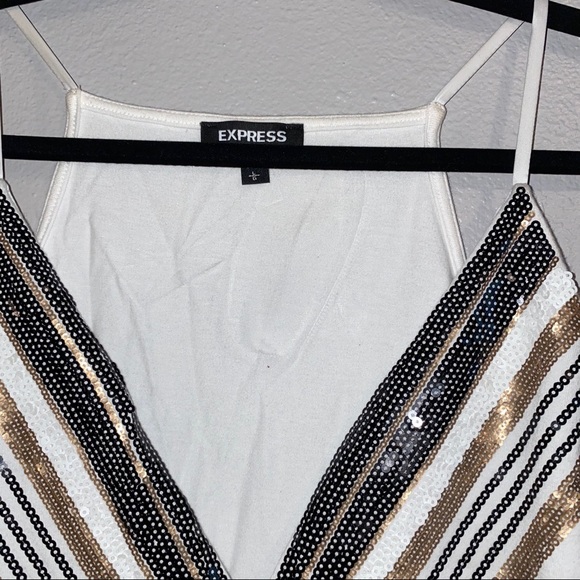 Express Tops Express Sequin Bodysuit Poshmark